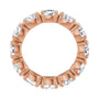 Sapphire Row Natural Diamond Oval Eternity Band - 14K Rose Gold, 6 × 4 mm, 7 (view 2)
