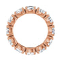 Sapphire Row Natural Diamond Oval Eternity Band - 14K Rose Gold, 6 × 4 mm, 8 (view 2)