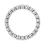 Sapphire Row Natural Diamond Round Eternity Band - 14K White Gold, 2.5 mm, 4.5 (view 2)