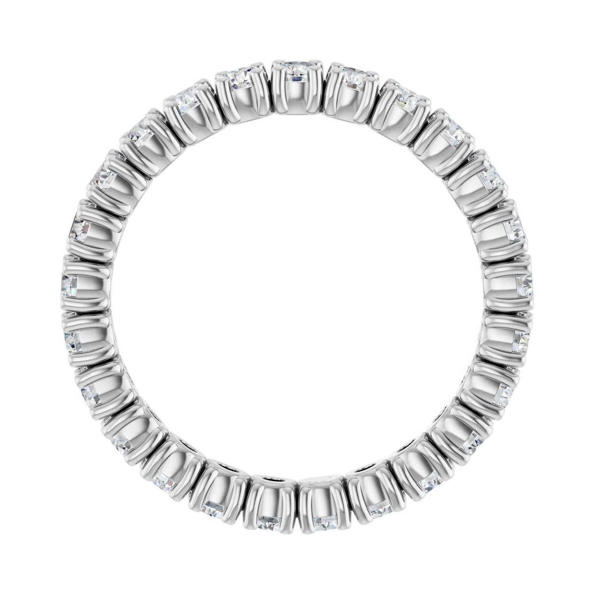Sapphire Row Natural Diamond Round Eternity Band - Platinum, 2.5 mm, 7.5 (view 2)