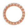 Sapphire Row Natural Diamond Round Eternity Band - 14K Rose Gold, 3 mm, 5 (view 2)