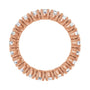 Sapphire Row Natural Diamond Round Eternity Band - 14K Rose Gold, 3 mm, 6 (view 2)