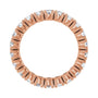 Sapphire Row Natural Diamond Round Eternity Band - 14K Rose Gold, 3 mm, 7 (view 2)