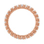 Sapphire Row Natural Diamond Round Eternity Band - 14K Rose Gold, 2.5 mm, 6.5 (view 2)