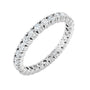 Sapphire Row Natural Diamond Round Eternity Band - Platinum, 2.25 mm, 8
