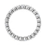 Sapphire Row Natural Diamond Round Eternity Band - 14K White Gold, 3 mm, 8.5 (view 2)