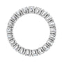 Sapphire Row Natural Diamond Round Eternity Band - 14K White Gold, 3 mm, 6 (view 2)