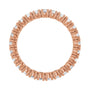 Sapphire Row Natural Diamond Round Eternity Band - 14K Rose Gold, 2.5 mm, 7 (view 2)