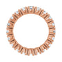 Sapphire Row Natural Diamond Round Eternity Band - 14K Rose Gold, 3 mm, 4.5 (view 2)