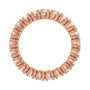 Sapphire Row Natural Diamond Round Eternity Band - 14K Rose Gold, 3 mm, 5.5 (view 2)