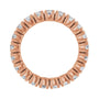 Sapphire Row Natural Diamond Round Eternity Band - 14K Rose Gold, 3 mm, 6.5 (view 2)
