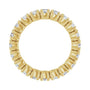 Sapphire Row Natural Diamond Round Eternity Band - 14K Yellow Gold, 3 mm, 5 (view 2)