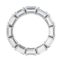 Sapphire Row Lab-Grown Diamond Emerald-Cut Eternity Band - 14K White Gold, 5 × 3.5 mm, 4 (view 2)