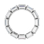 Sapphire Row Lab-Grown Diamond Emerald-Cut Eternity Band - 14K White Gold, 5 × 3.5 mm, 5 (view 2)