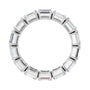 Sapphire Row Lab-Grown Diamond Emerald-Cut Eternity Band - 14K White Gold, 5 × 3.5 mm, 8 (view 2)