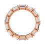 Sapphire Row Lab-Grown Diamond Emerald-Cut Eternity Band - 14K Rose Gold, 5 × 3.5 mm (view 2)