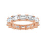 Sapphire Row Lab-Grown Diamond Emerald-Cut Eternity Band - 14K Rose Gold, 5 × 3.5 mm (view 3)