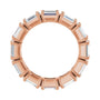 Sapphire Row Lab-Grown Diamond Emerald-Cut Eternity Band - 14K Rose Gold, 5 × 3.5 mm, 4.5 (view 2)