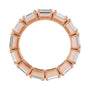 Sapphire Row Lab-Grown Diamond Emerald-Cut Eternity Band - 14K Rose Gold, 5 × 3.5 mm, 5.5 (view 2)