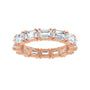 Sapphire Row Lab-Grown Diamond Emerald-Cut Eternity Band - 14K Rose Gold, 5 × 3.5 mm, 8.5 (view 3)