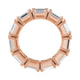 Sapphire Row Lab-Grown Diamond Emerald-Cut Eternity Band - 14K Rose Gold, 5.8 × 4.2 mm, 4 (view 2)