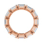 Sapphire Row Lab-Grown Diamond Emerald-Cut Eternity Band - 14K Rose Gold, 5.8 × 4.2 mm, 7 (view 2)