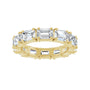 Sapphire Row Lab-Grown Diamond Emerald-Cut Eternity Band - 14K Yellow Gold, 5 × 3.5 mm, 5 (view 3)