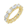 Sapphire Row Lab-Grown Diamond Emerald-Cut Eternity Band - 14K Yellow Gold, 5 × 3.5 mm, 6
