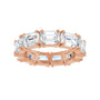 Sapphire Row Lab-Grown Diamond Emerald-Cut Eternity Band - 14K Rose Gold, 5.8 × 4.2 mm, 5.5 (view 3)