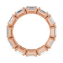 Sapphire Row Lab-Grown Diamond Emerald-Cut Eternity Band - 14K Rose Gold, 5.8 × 4.2 mm, 7.5 (view 2)