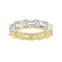Sapphire Row Lab-Grown Diamond Emerald-Cut Eternity Band - 14K Yellow Gold, 5 × 3.5 mm, 5.5 (view 3)