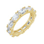 Sapphire Row Lab-Grown Diamond Emerald-Cut Eternity Band - 14K Yellow Gold, 5 × 3.5 mm, 6.5