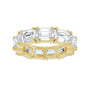 Sapphire Row Lab-Grown Diamond Emerald-Cut Eternity Band - 14K Yellow Gold, 5.8 × 4.2 mm, 4 (view 3)