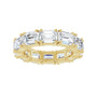 Sapphire Row Lab-Grown Diamond Emerald-Cut Eternity Band - 14K Yellow Gold, 5.8 × 4.2 mm, 6 (view 3)