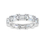 Sapphire Row Lab-Grown Diamond Emerald-Cut Eternity Band - Platinum, 5 × 3.5 mm, 5 (view 3)