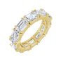 Sapphire Row Lab-Grown Diamond Emerald-Cut Eternity Band - 14K Yellow Gold, 5.8 × 4.2 mm, 6.5