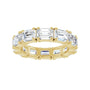 Sapphire Row Lab-Grown Diamond Emerald-Cut Eternity Band - 14K Yellow Gold, 5.8 × 4.2 mm, 7.5 (view 3)