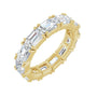 Sapphire Row Lab-Grown Diamond Emerald-Cut Eternity Band - 14K Yellow Gold, 5.8 × 4.2 mm, 8.5