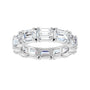Sapphire Row Lab-Grown Diamond Emerald-Cut Eternity Band - 14K White Gold, 5.8 × 4.2 mm, 7.5 (view 3)