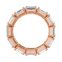 Sapphire Row Lab-Grown Diamond Emerald-Cut Eternity Band - 14K Rose Gold, 5 × 3.5 mm, 4 (view 2)