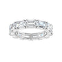 Sapphire Row Lab-Grown Diamond Emerald-Cut Eternity Band - 14K White Gold, 5 × 3.5 mm, 5.5 (view 3)