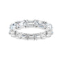 Sapphire Row Lab-Grown Diamond Emerald-Cut Eternity Band - 14K White Gold, 5 × 3.5 mm, 8.5 (view 3)