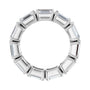 Sapphire Row Lab-Grown Diamond Emerald-Cut Eternity Band - 14K White Gold, 5.8 × 4.2 mm, 5 (view 2)