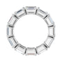 Sapphire Row Lab-Grown Diamond Emerald-Cut Eternity Band - 14K White Gold, 5.8 × 4.2 mm, 6 (view 2)