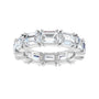 Sapphire Row Lab-Grown Diamond Emerald-Cut Eternity Band - 14K White Gold, 5.8 × 4.2 mm, 7 (view 3)