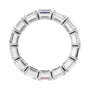 Sapphire Row Lab-Grown Diamond Emerald-Cut Eternity Band - 14K White Gold, 5 × 3.5 mm (view 2)