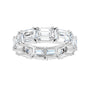 Sapphire Row Lab-Grown Diamond Emerald-Cut Eternity Band - Platinum, 5.8 × 4.2 mm, 4.5 (view 3)
