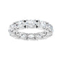 Sapphire Row Lab-Grown Diamond Oval Eternity Band - 14K White Gold, 5 × 3.5 mm, 4 (view 3)