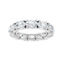 Sapphire Row Lab-Grown Diamond Oval Eternity Band - 14K White Gold, 5 × 3.5 mm, 5 (view 3)