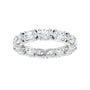 Sapphire Row Lab-Grown Diamond Oval Eternity Band - 14K White Gold, 5 × 3.5 mm, 7 (view 3)